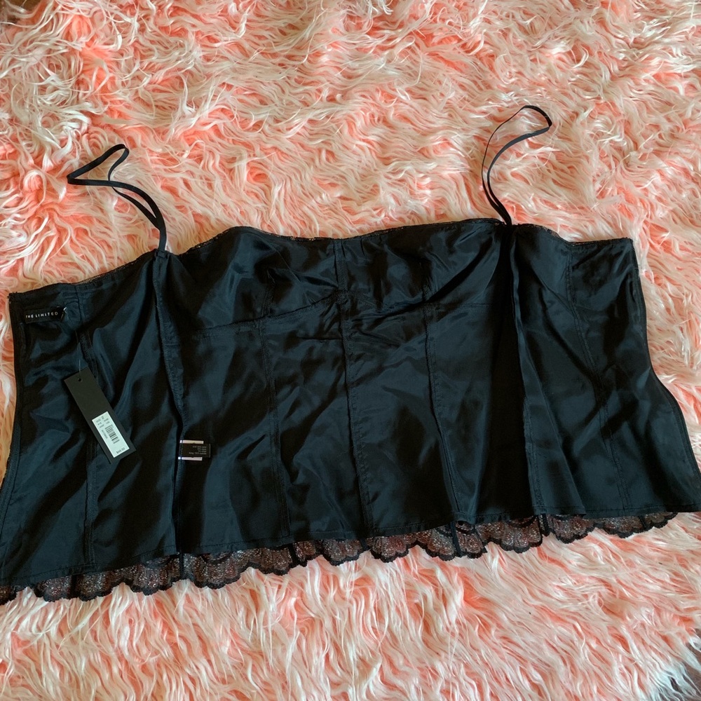 THE LIMITED black lace strapless zip up top NWT - Picture 14 of 16